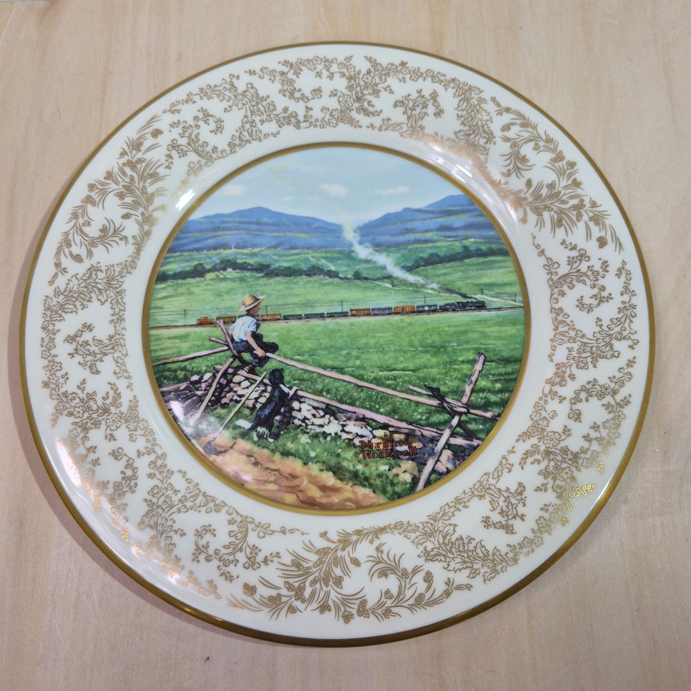 Gorham Norman Rockwell Summer Respite American Landscape‎ Series Collector Plate